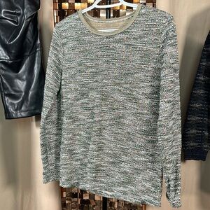 Kim Rogers Multicoloured Textured Tweed like Crewneck Size Small PTP 19-20